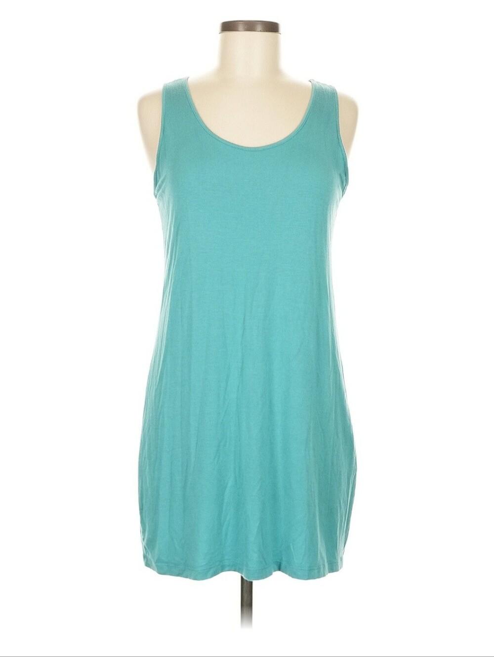 Comfy USA Sleeveless Tank Dress in Aqua Teal
